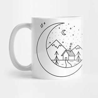 Minimalist starry night Mug